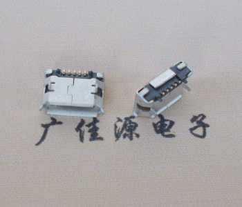 寮步镇Micro USB 5pin接口 固定脚距6.4插板有柱卷边