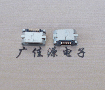 寮步镇Micro USB平口全贴板 鱼叉脚5.0长带定位柱加焊盘