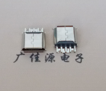 寮步镇Micro USB母座 防水接口焊线夹板式悬空翻边