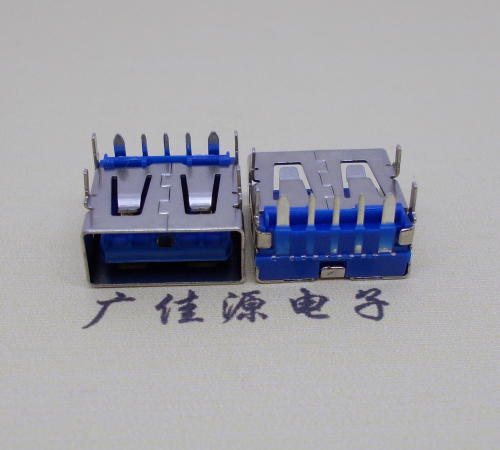 寮步镇 USB5安大电流母座 OPPO蓝色胶芯,快速充电接口